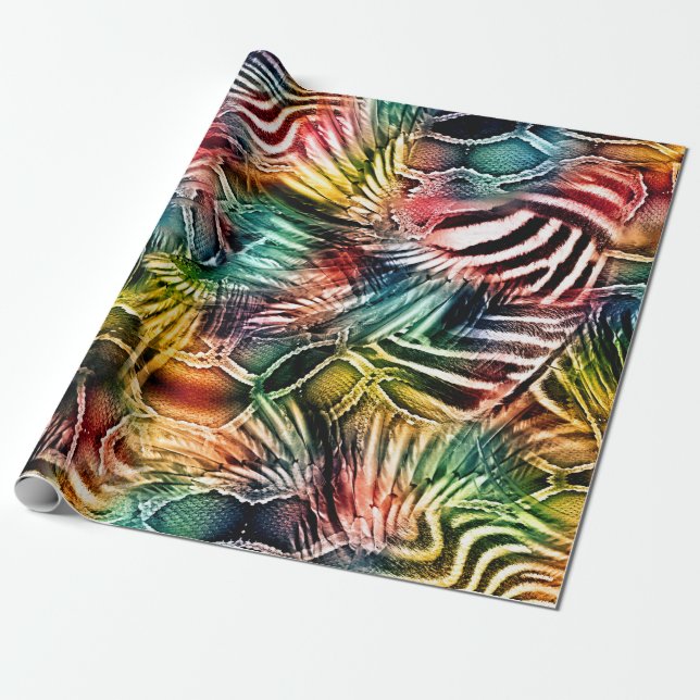 Animal Print Wrapping Paper (Unrolled)