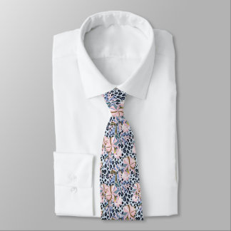 Animal Print y Flores Neck Tie