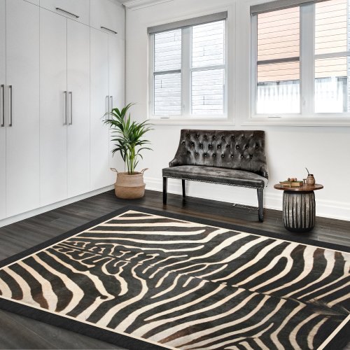 Animal Print Zebra Area Rug