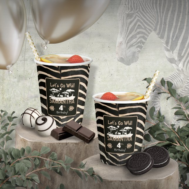 Animal Print Zebra Birthday Paper cup (Creator Uploaded)