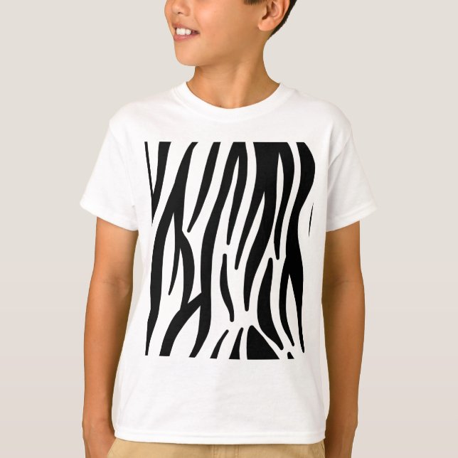 Animal Print Zebra Pattern T-Shirt (Front)