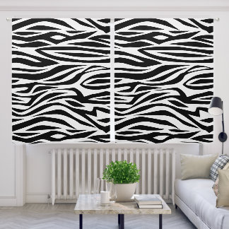 animal print zebra stripes wild black white blackout curtains