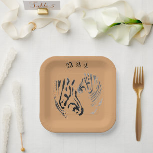 Animal Print Zebras Paper Plates