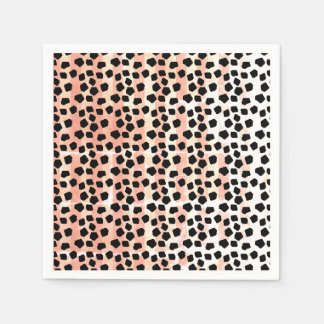 Animal Prints Black and Pink Napkins