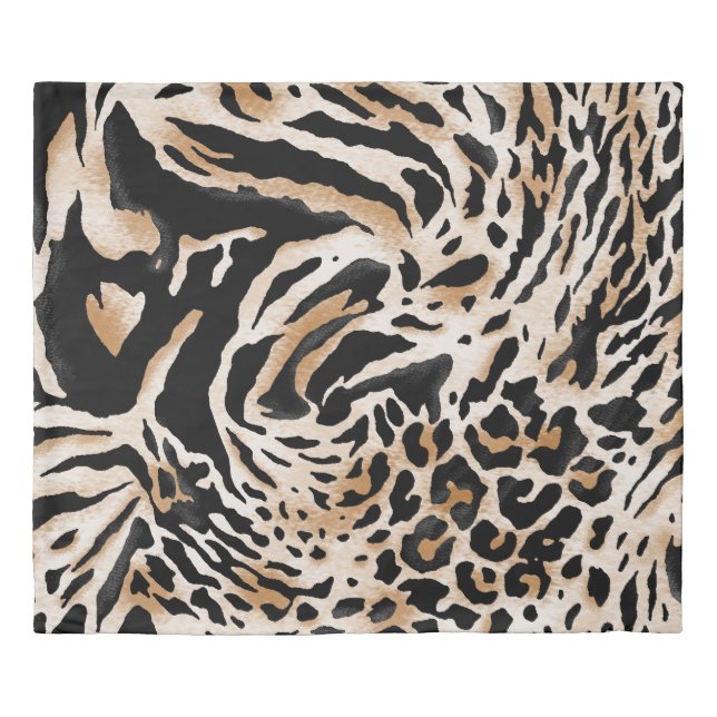 Animal Prints: Leopard Zebra Tiger Duvet Cover (Front)
