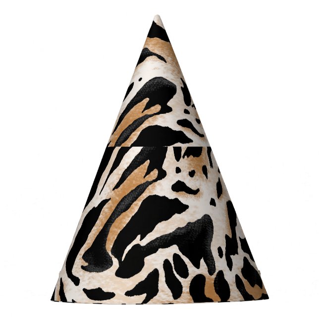 Animal Prints: Leopard Zebra Tiger Party Hat (Front)