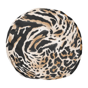 Animal Prints: Leopard Zebra Tiger Pouf