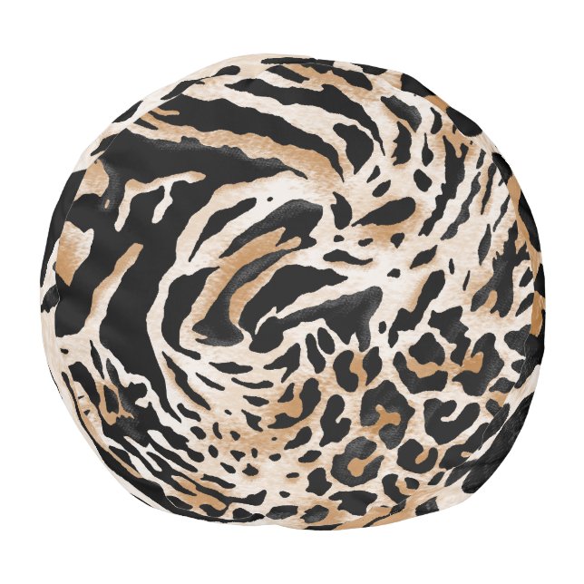 Animal Prints: Leopard Zebra Tiger Pouf (Bottom)