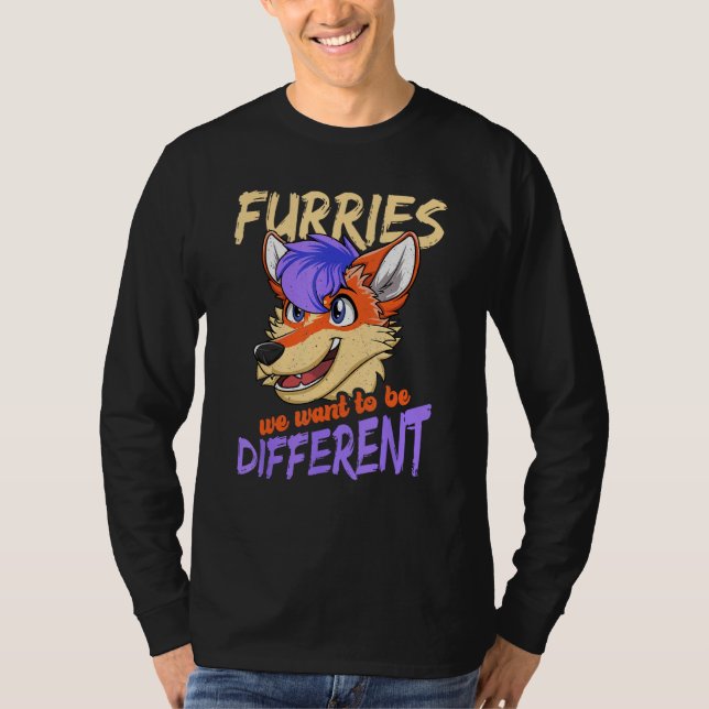 Animal Proud Furry Different Furry Tail Furry Pers T-Shirt (Front)