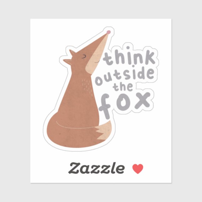 Animal Pun: Think Outside the Fox Sticker (Sheet)