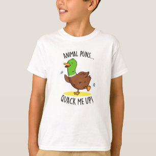 Animal Puns Quack Me Up Funny Duck Pun  T-Shirt
