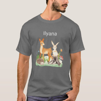 Animal rabbit hedgehog Ilyana boy T-Shirt