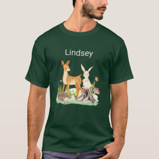 Animal rabbit hedgehog Lindsey retro T-Shirt