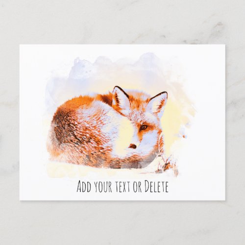  Animal Red Fox Ap18 Creative Wildlife Text  Postcard