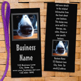 Animal Related Business Black White Dog Custom Rack Card