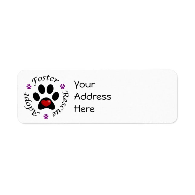 Animal Rescue Address Labels (Front)
