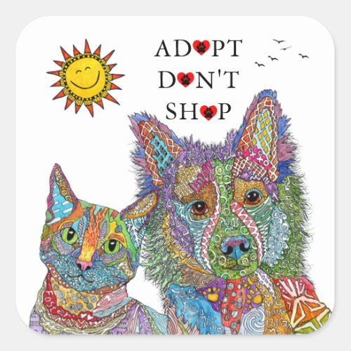 Animal Rescue Adopt Dont Shop Stickers