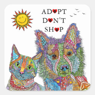 Animal Rescue Adopt Don't Shop Stickers