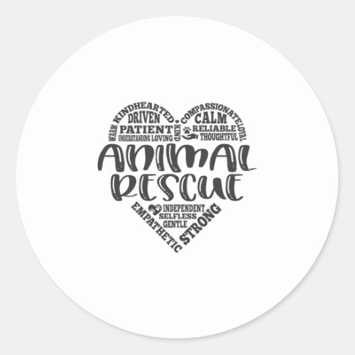 Animal rescue adopt foster pet classic round sticker