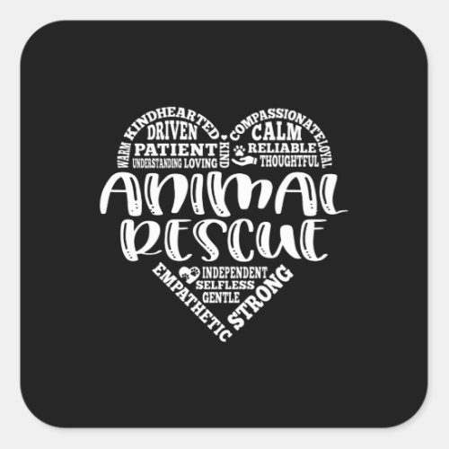 Animal rescue adopt foster pet square sticker