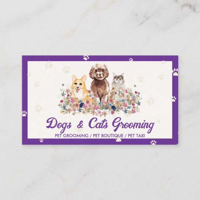 Animal Rescue Adoption Event Business Card