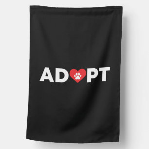 Animal Rescue Adoption House Flag