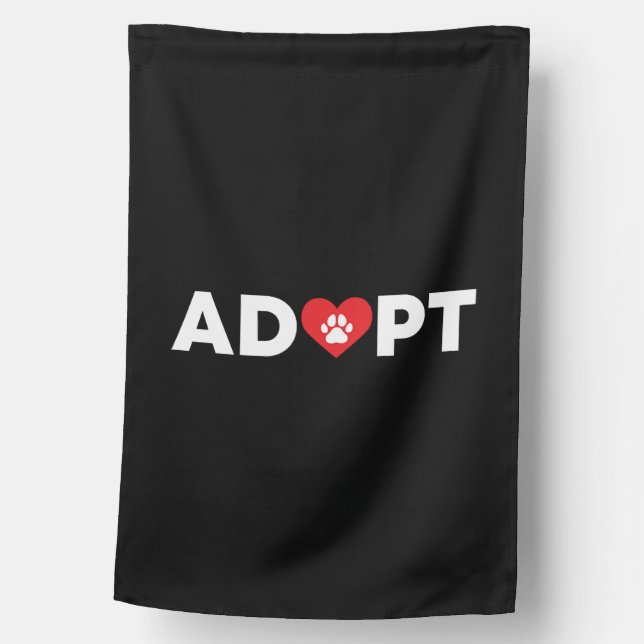 Animal Rescue Adoption House Flag (Front)