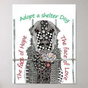 Animal Rescue and Pet Adoption Poster 8"x10"