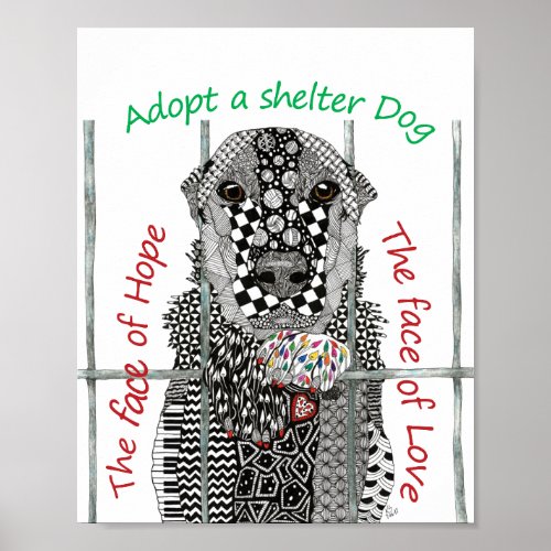 Animal Rescue and Pet Adoption Poster 8x10