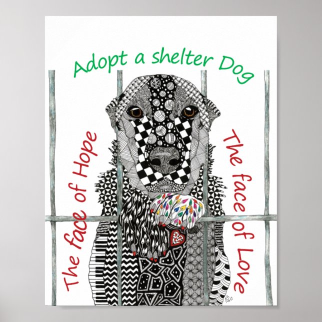 Animal Rescue and Pet Adoption Poster 8"x10" (Front)