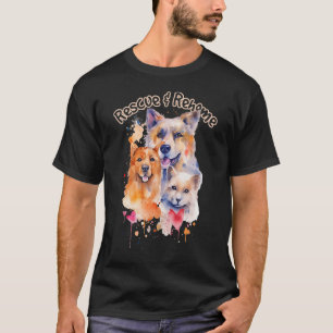 Animal Rescue and Rehome Animal Adoption Support D T-Shirt