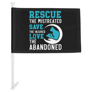Animal Rescue Animal Rights Animal Adoption Car Flag