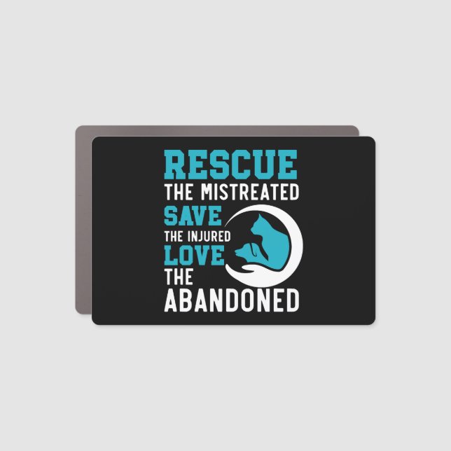 Animal Rescue Animal Rights Animal Adoption Car Magnet (Front)