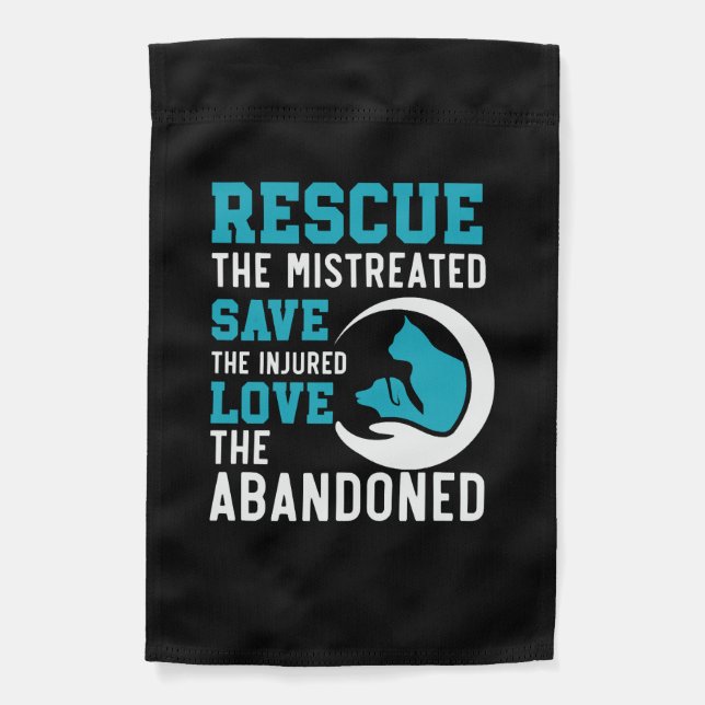 Animal Rescue Animal Rights Animal Adoption Garden Flag (Front)