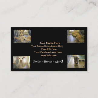 Animal Rescue Business Cards (Foster~Rescue~Adopt)