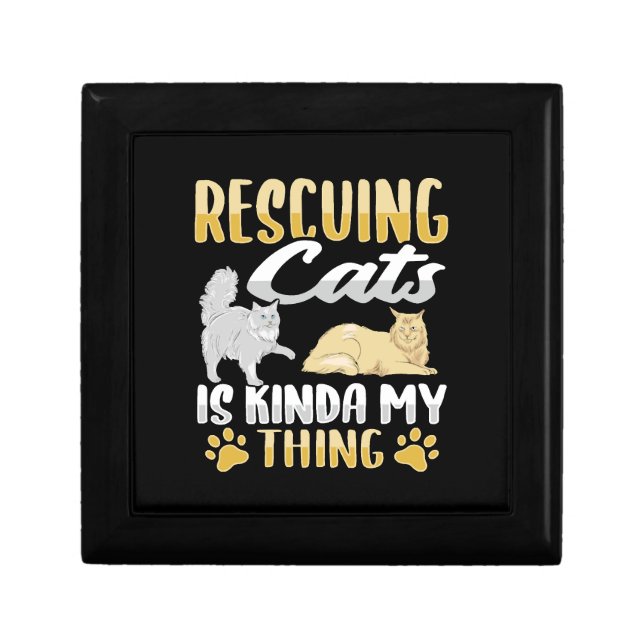 Animal Rescue Cat Rescue Cat Rescuer Gift Box (Front)