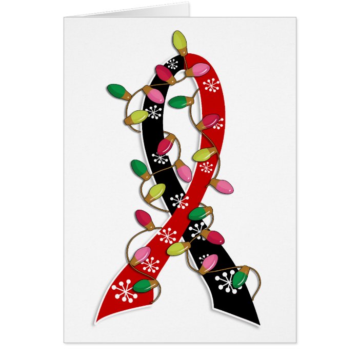 Animal Rescue Christmas Lights Ribbon Cards