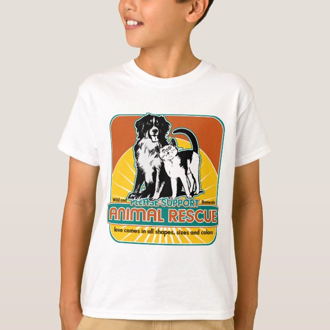 Animal Rescue Dog and Cat T-Shirt (Front)