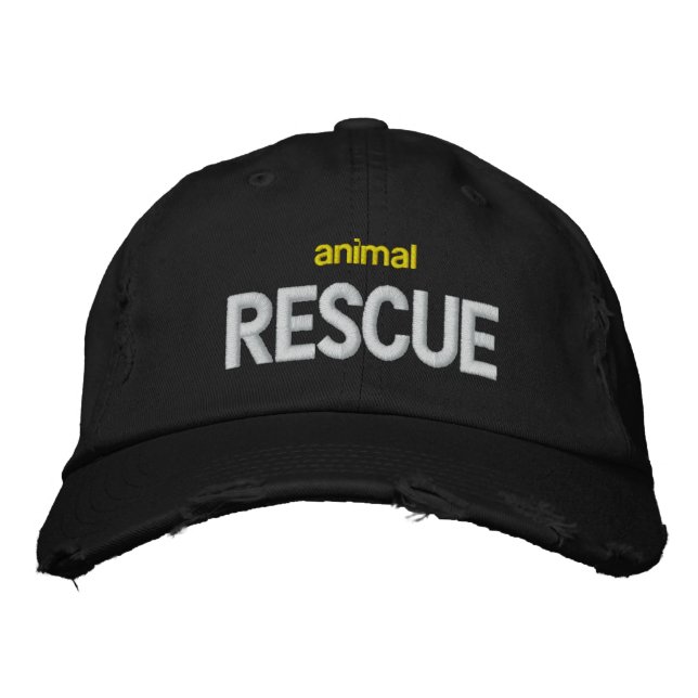 animal RESCUE Embroidered Baseball Cap (Front)