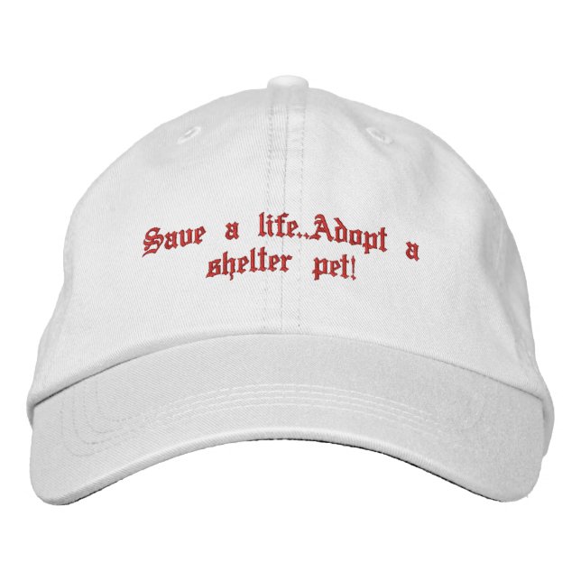 Animal rescue embroidered baseball hat (Front)