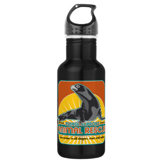 Animal Rescue Fur Seal Stainless Steel Water Bottle
