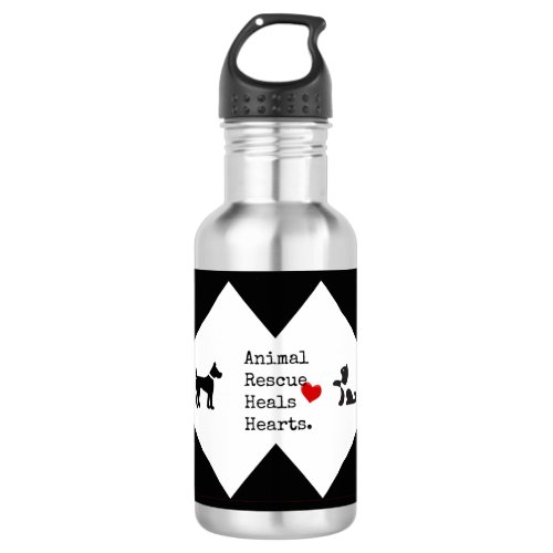 Animal Rescue Heals Hearts Stainless Steel Water Bottle