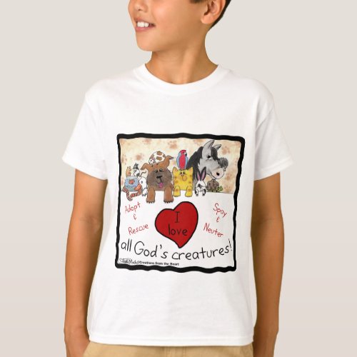 Animal Rescue_I love All Gods Creatures T_Shirt