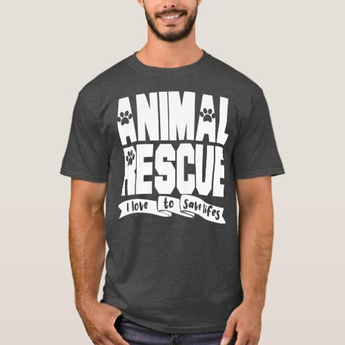 Animal Rescue Outfit Volunter Shelter Staff Animal T_Shirt