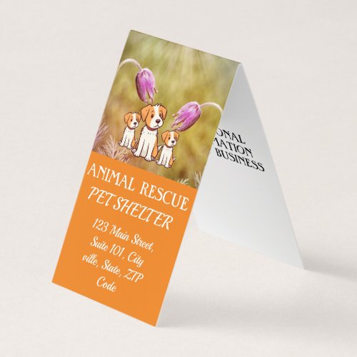 Animal Rescue Pet Shelter Organization Simple Chic Business Card