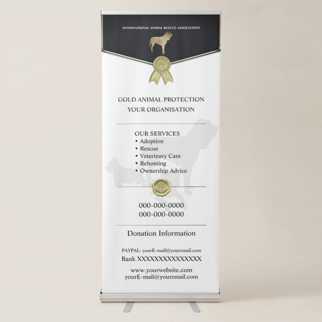 Animal Rescue Retractable Banner (Front)