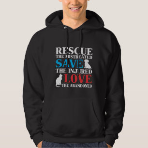 Animal Rescue Save Cat Dog Vet Tech Veterinarian Hoodie