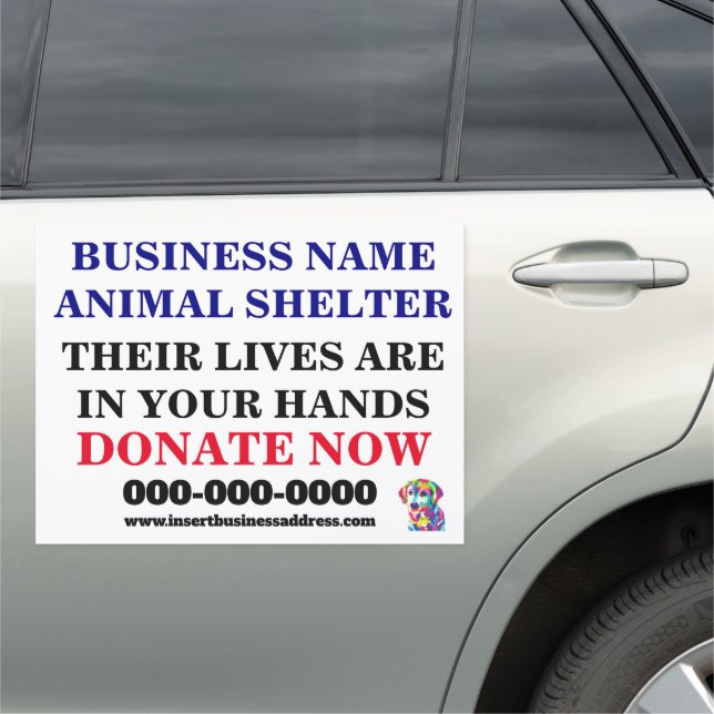 Animal rescue shelter DIY logo fundraising sign (In Situ)