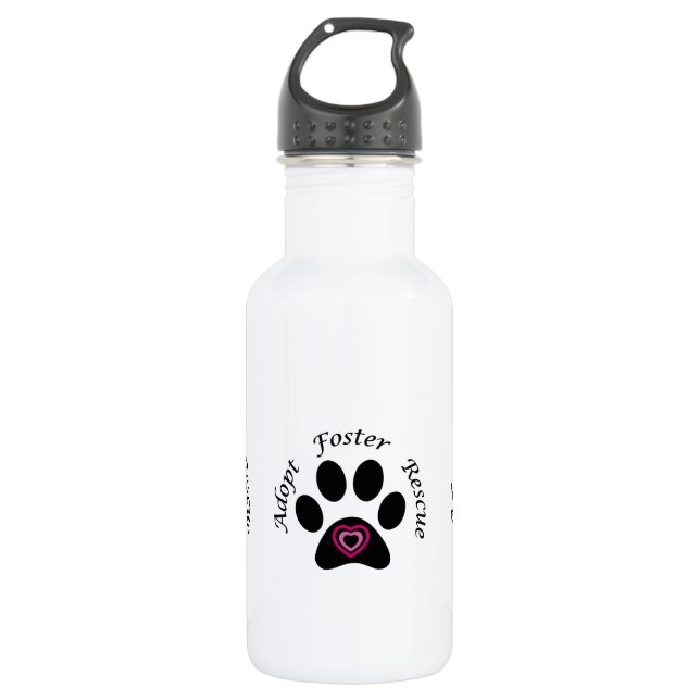 Animal Rescue Stainless Steel Water Bottle (Front)