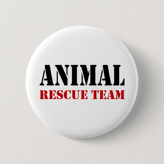 Animal Rescue Team Gift Items Pinback Button (Front)